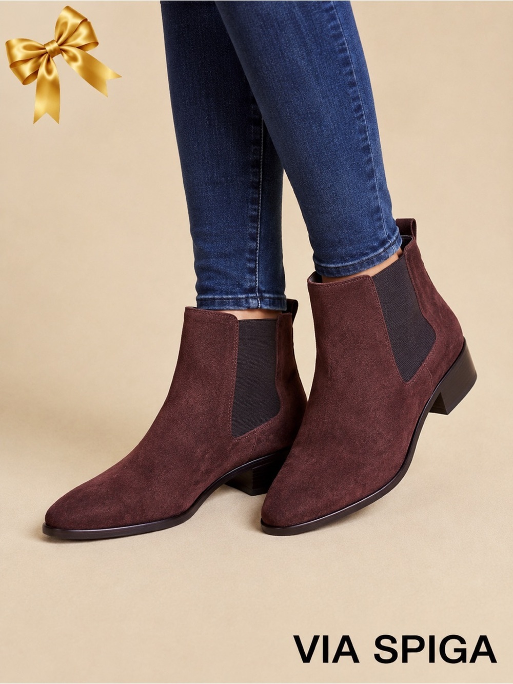 Via Spiga Brown Suede Chelsea Ankle Boots Italy Made US 11/EU 43